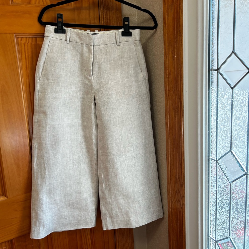 J.Crew linen wide leg capris